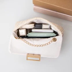 Magnetic Buckle Opening Shoulder Bag Elegant Faux Pearl Bow Shoulder Bag with Sequin Detailing Hard Shell Crossbody for Women