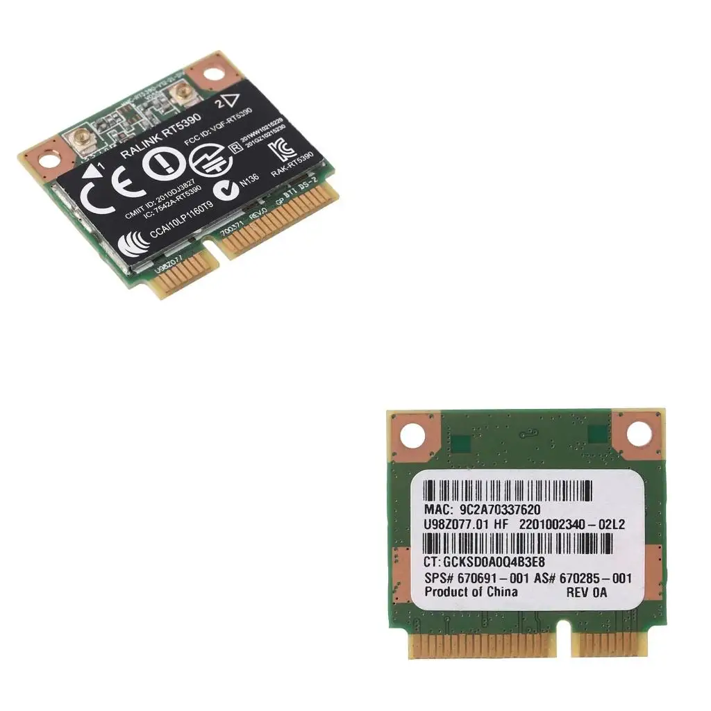 RT5390 Half Mini PCIe Wlan Wireless Card 670691-001 for RaLink HP436 CQ45