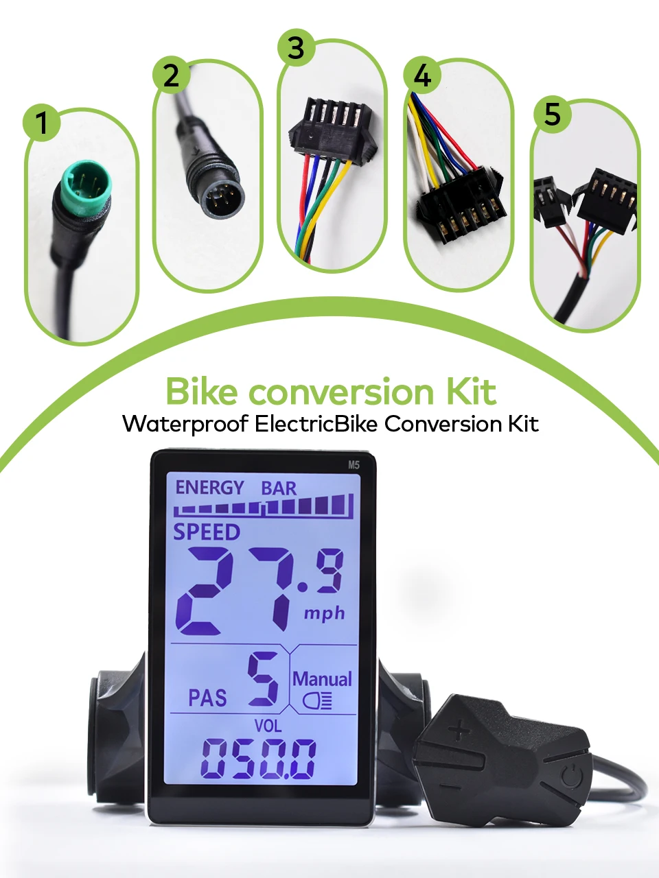 AliExpress Haytrix M5【UART2】24/36/48/60V Electric Bicycle Parts Waterproof LCD Controller Meter Display Smart Electronic EBike Display