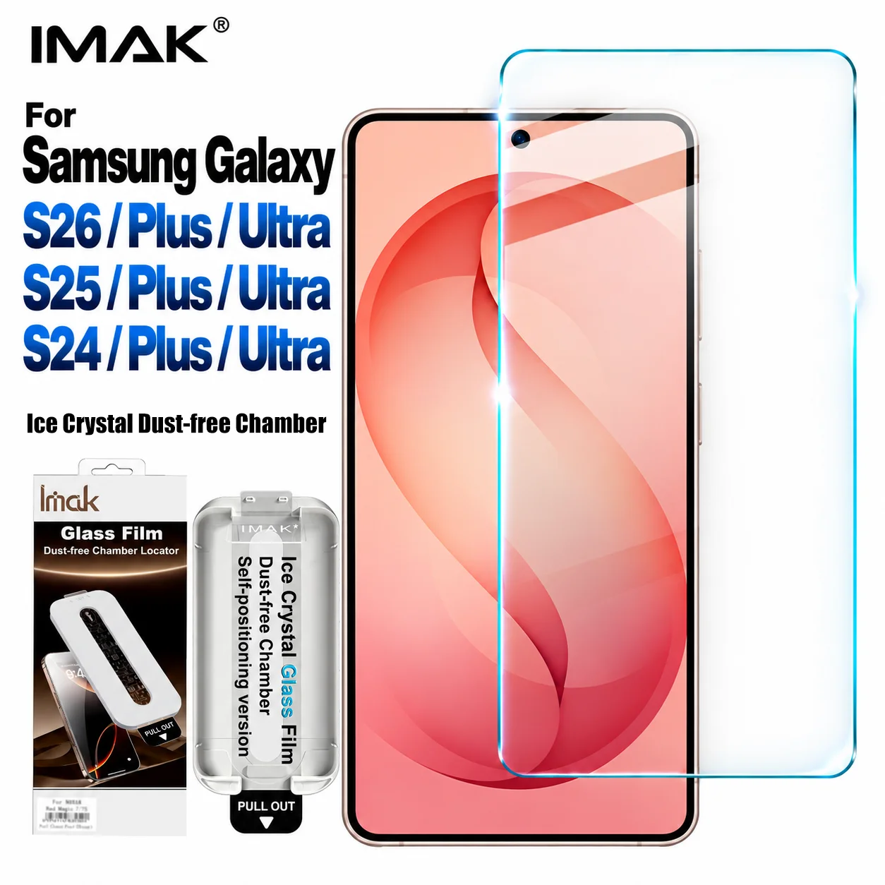 Tempered Glass For Samsung Galaxy S26 Ultra Plus S25 S24 Support Fingerprint Protector Film FM0031