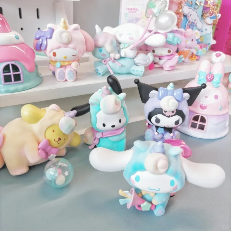 

Genuine Kuromi Blind Box Wonderland Series Cinnamoroll Pochacco My Melody Kawaii Anime Figure Doll Decor Desktop Ornament Gift