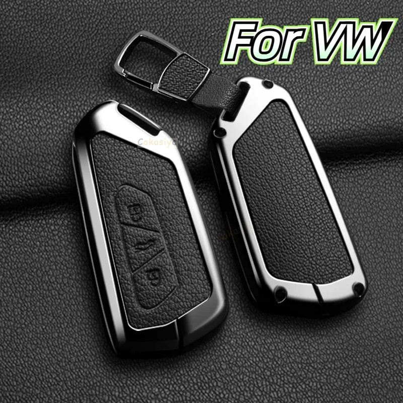ل VW Volkswagen ID.3 ID.4 جولف 8 2022 2023 MK8 كوبرا سكودا اوكتافيا سيات ليون MK4 اكسسوارات سبائك الزنك حافظة مفاتيح السيارة فوب #2