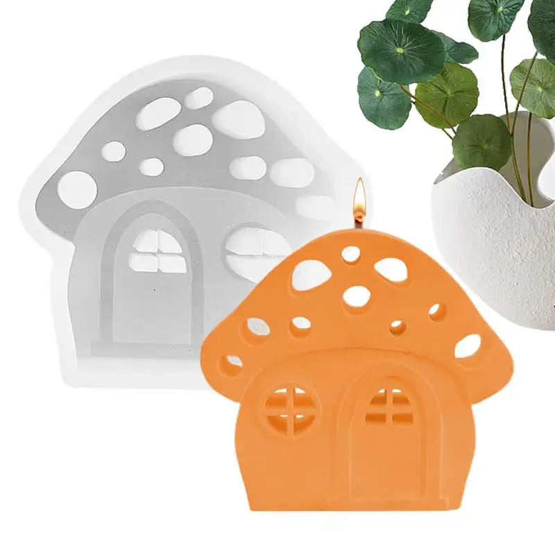 House Shaped Resin Mold Mushroom House Shaped Ornament Mold Silicone Art Mold For Chocolate Fondant Mushroom House Design Easy