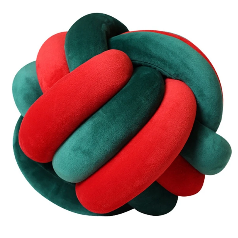 Knot-Shaped Spherical Plush Cushion Sleeping Companion Sofa Decoration Pillow Hand-Woven Pillow