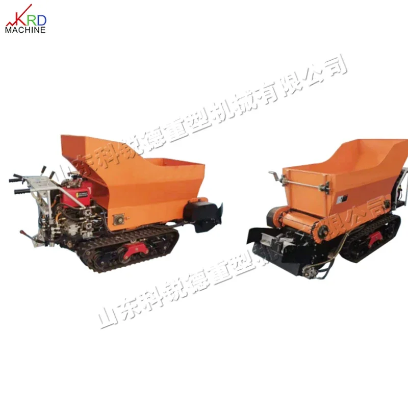 Self-propelled tracked manure spreader granular fertilizer spreader powder organic manure disposal