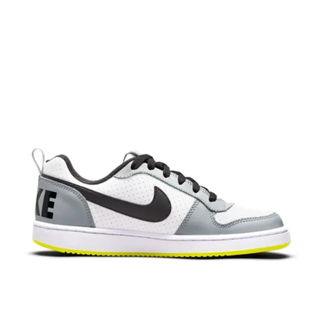 Nike Court Borough Low Wear-Resistant Kidsren's Sneakers Gray White Yellow