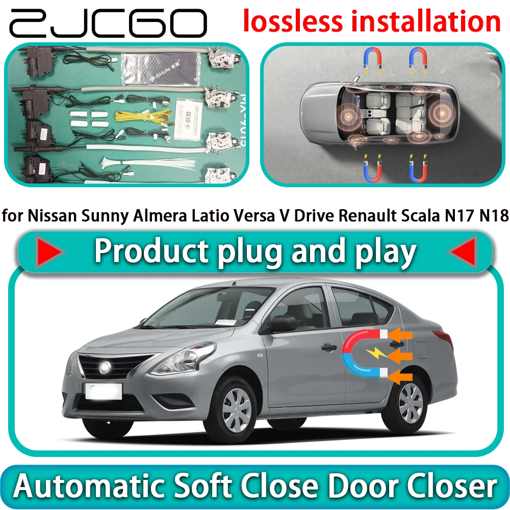 

for Nissan Sunny Almera Latio Versa V Drive Renault Scala N17N18 Soft Close Door Kit Power Latch Door Catch Soft Closing Assist
