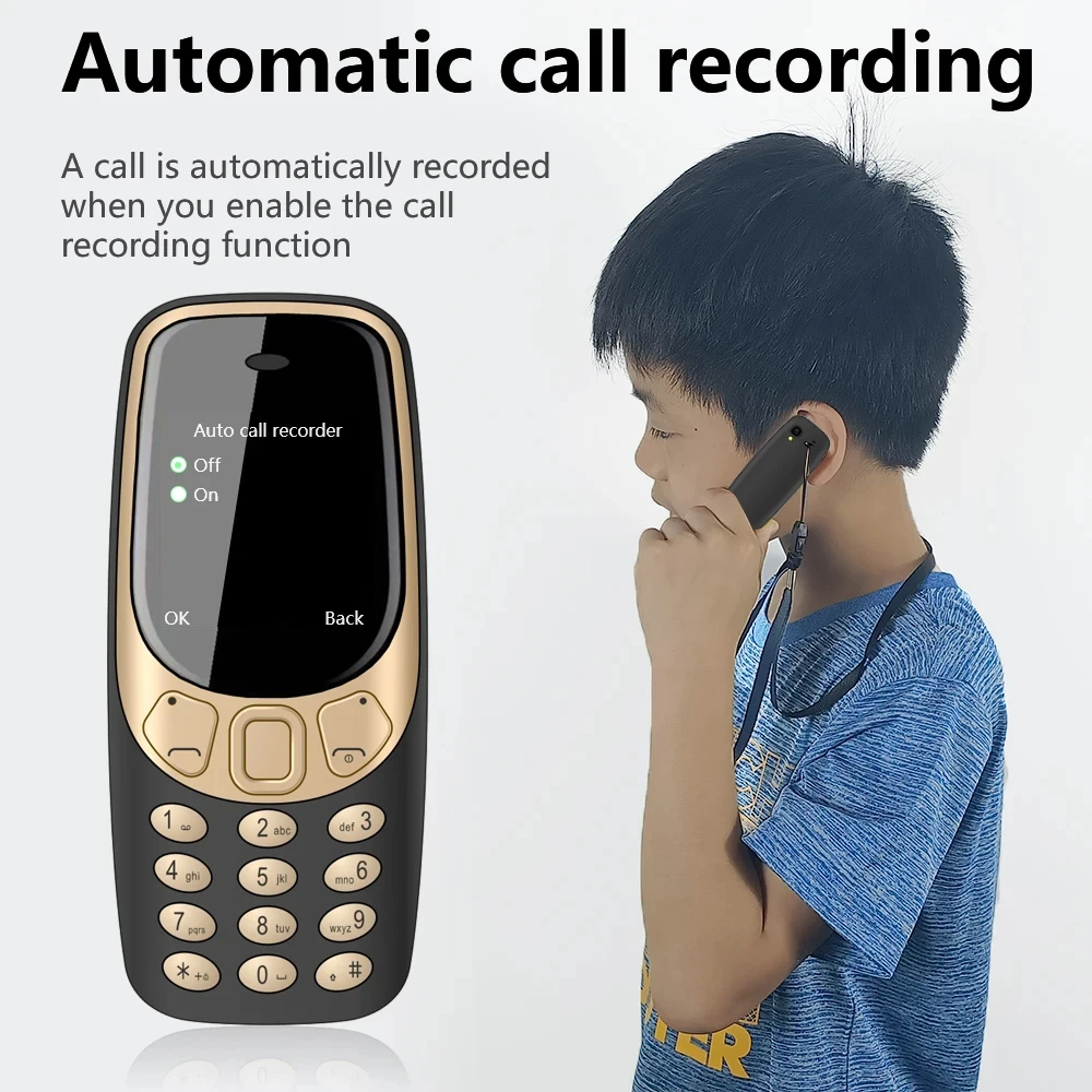 SERVO Q3308 PRO Mini Mobile Phone 3 SIM Card Magic Voice Bluetooth Dial Call Record Speed Dial Unlocked Small Cellphone FM Radio