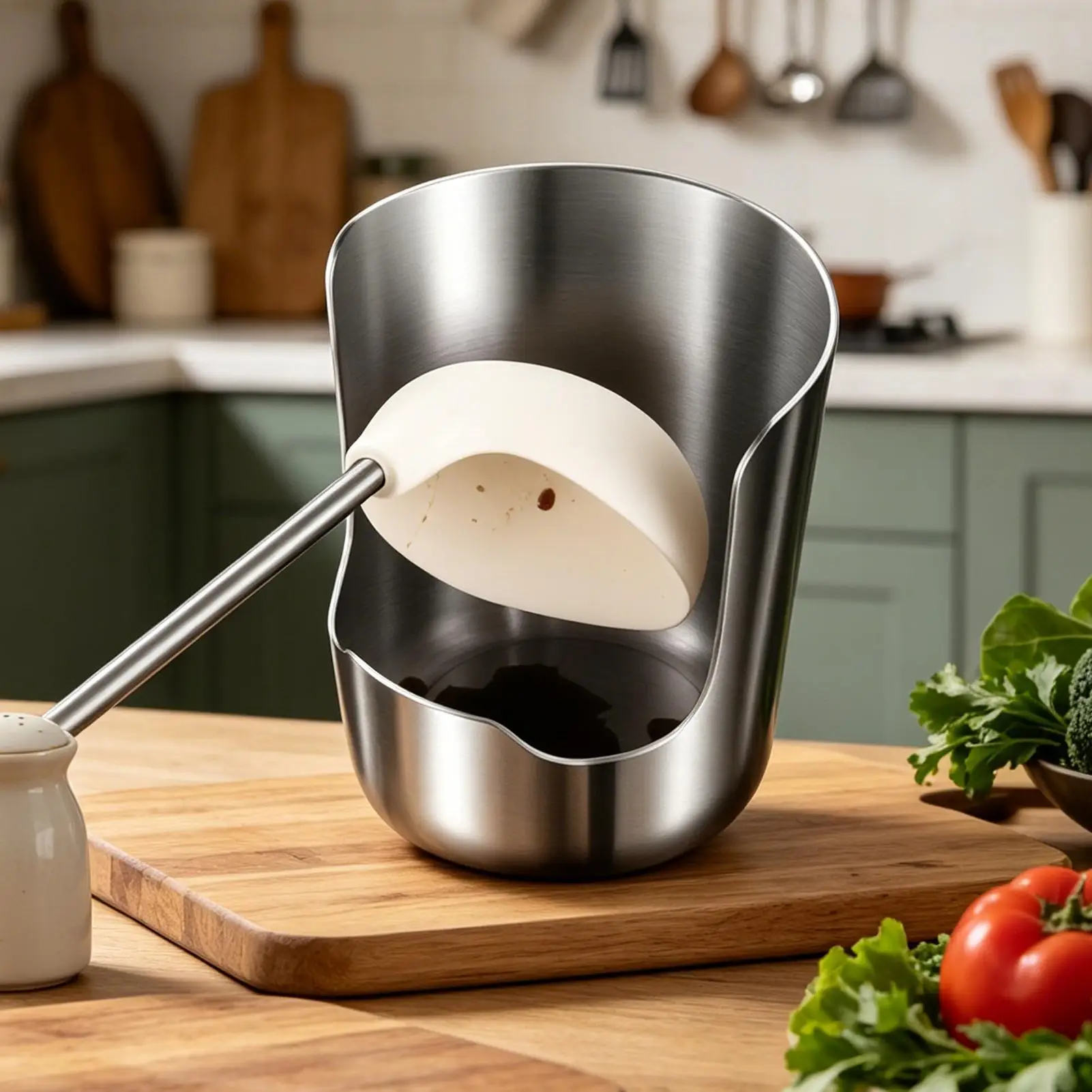 2 in1 Stainless Steel Spoon Holder Rack Steel Lid and Utensil Holder Multipurpose Kitchen Organizer for Spoons Ladles Cutting