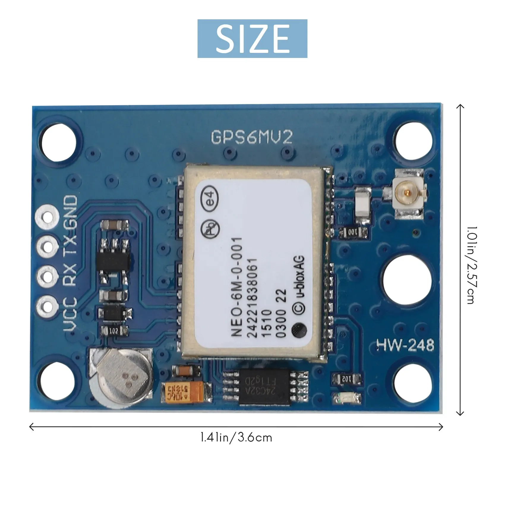 【Last-Chance!】GY-NEO-6MV2 NEO-6M GPS-Modul mit Flight Control EEPROM MWC APM2.5 große Antenne