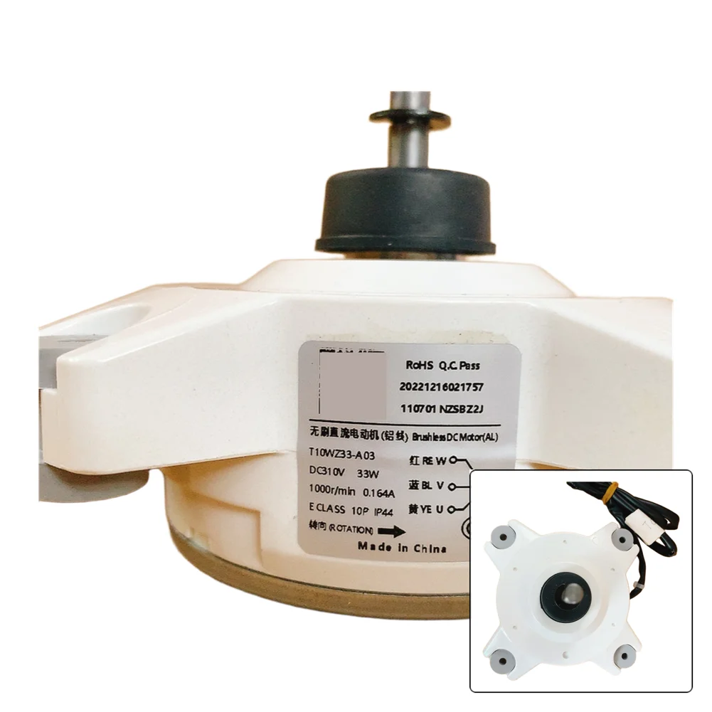 DC310V 33W 10P Reversible Brushless Motor T10WZ33 A03 For TCL External For Rotor Heating Cooling Air Conditioner Aluminum White