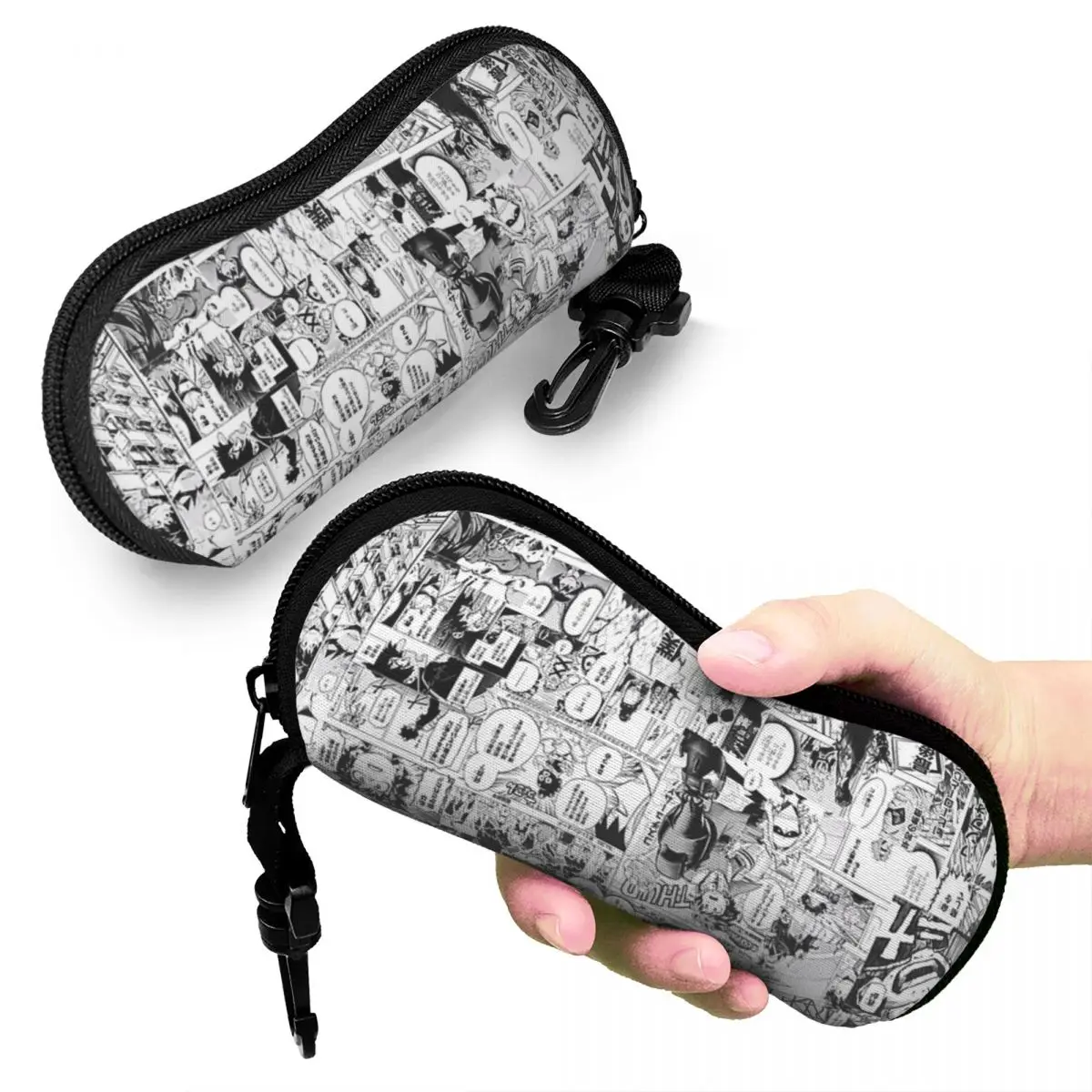 

My Hero Academia Manga Collage Shell Glasses Case Portable Sunglasses Box Women Men Soft Eyeglasses Bag Pouch