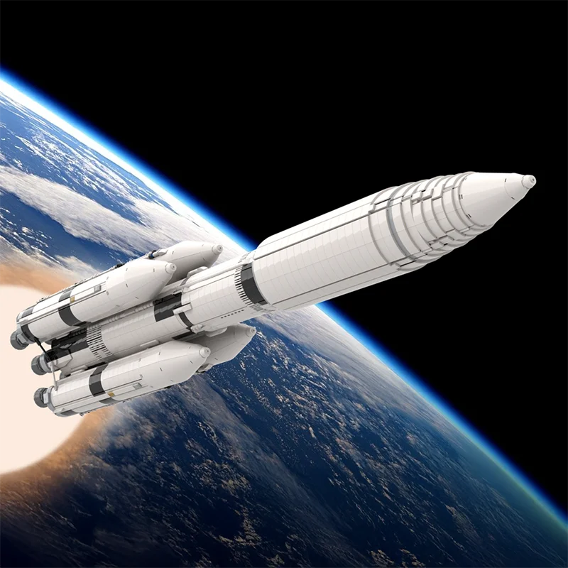 New 5630Pcs Popular Space Technology Series Moc Two-Stage Rocket Model Building Blocks Diy Creative Ideas Toy Birthday Gift