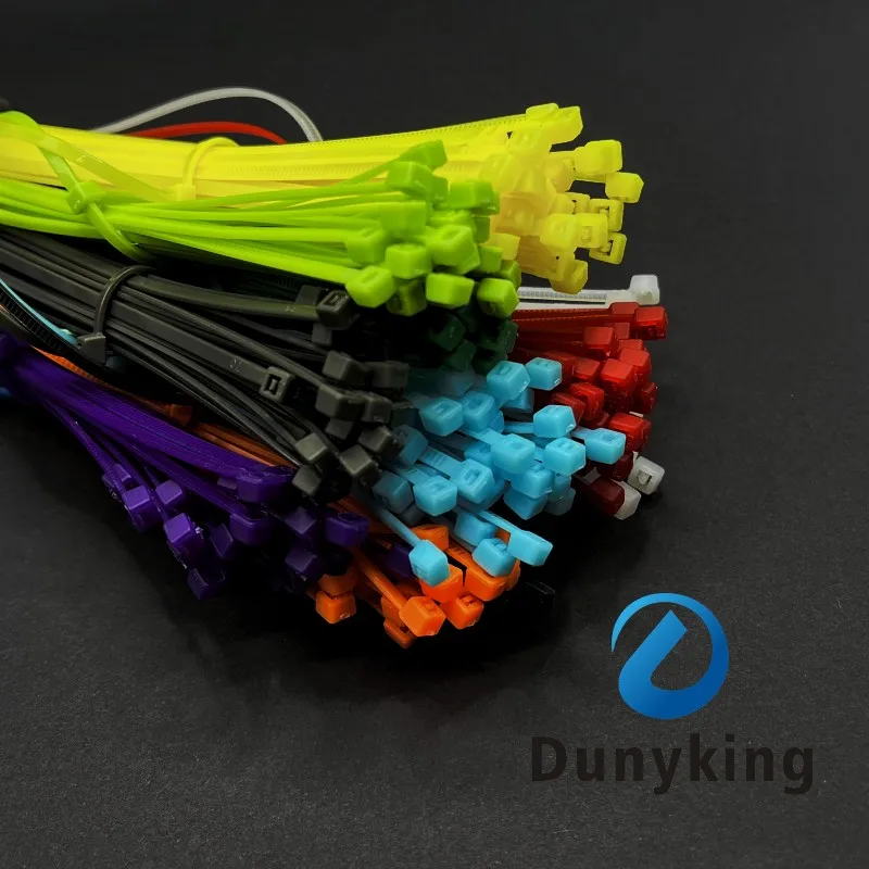 100pcs 3/4x100/150/200 Self Locking Nylon Cable TiesPlastic Zip Tie Wire Binding Wrap Straps DIY Cable Fasten Organiser Colorful