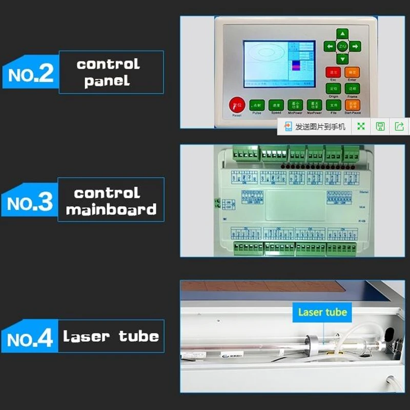 100 w RUIDA DSP 4060 Wok gebied Laser engrvave snijmachine gesneden multiplex acryl Voor hout graveren kan deur tot deur schip leveren