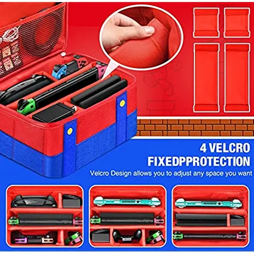 Für Nintendo Schalter Oled Tragen Fall Reise Lagerung Tasche Weiche Shell Schutzhülle für Schalter Konsole Pro Controller Grip Zubehör