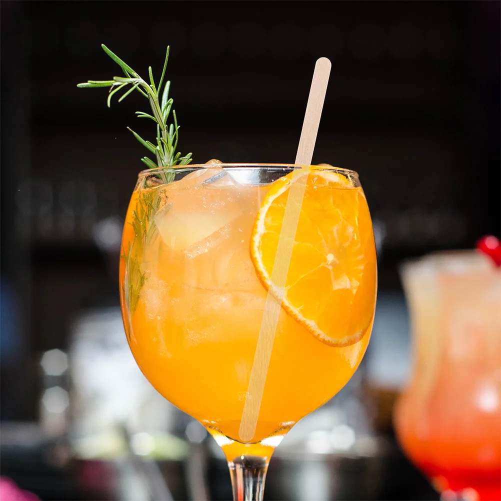 

500Pcs Wooden Coffee Stirrer Natural Wood 14cm Disposable Coffee Mixer Sticks for Tea Cocktails Hot Drinks Milk Stirrer