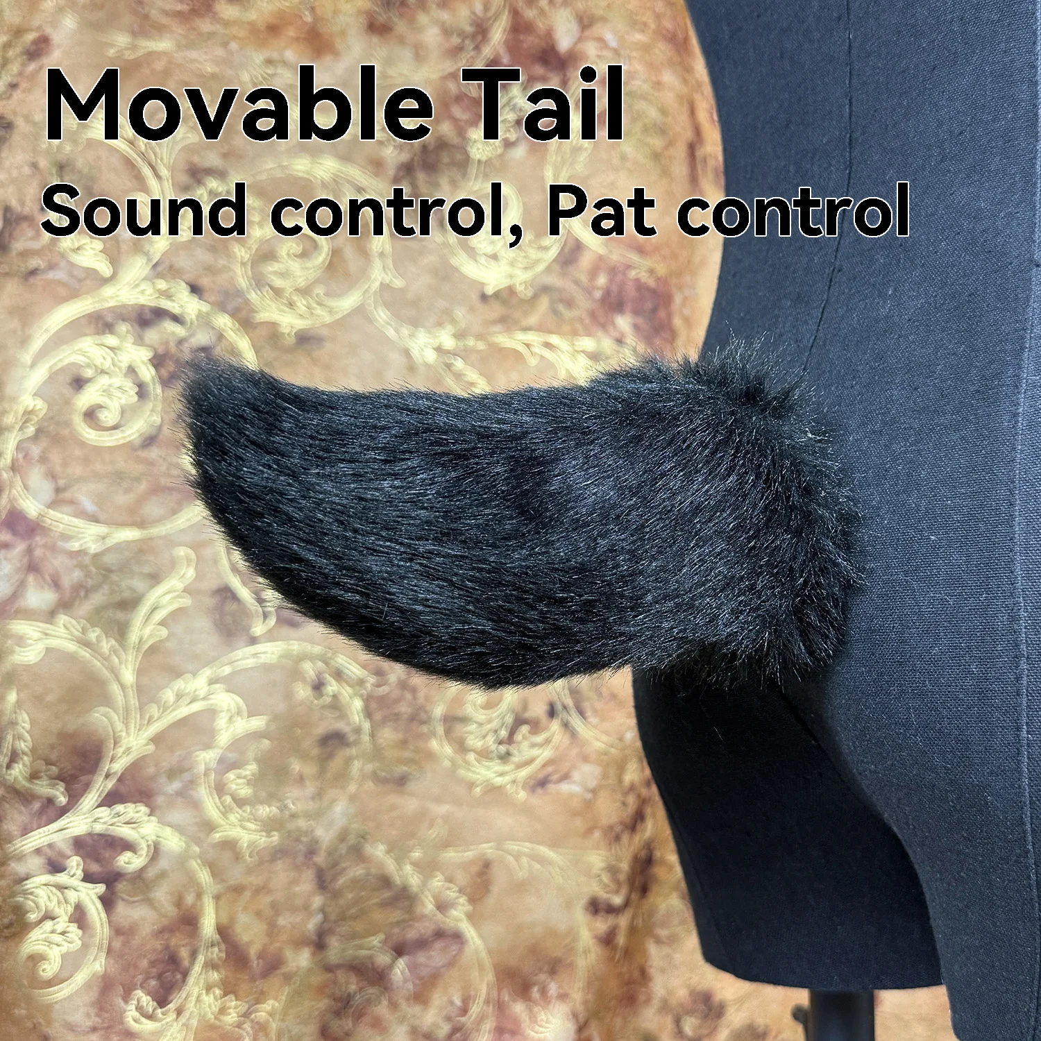 

A Movable Rabbit Tail That Combines Voice Control, Swinging, and Patting Functions in One. Props for Role-playing and Performanc