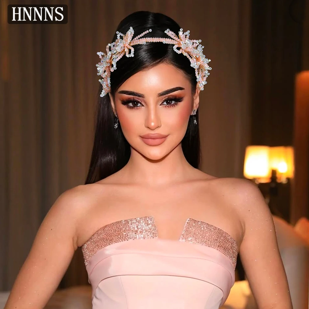 

HNNNS Bridal Crystal Hair Bands Romantic Wedding Accessories Women's Fashion Headbands Party Hairbands Holiday Gift A315