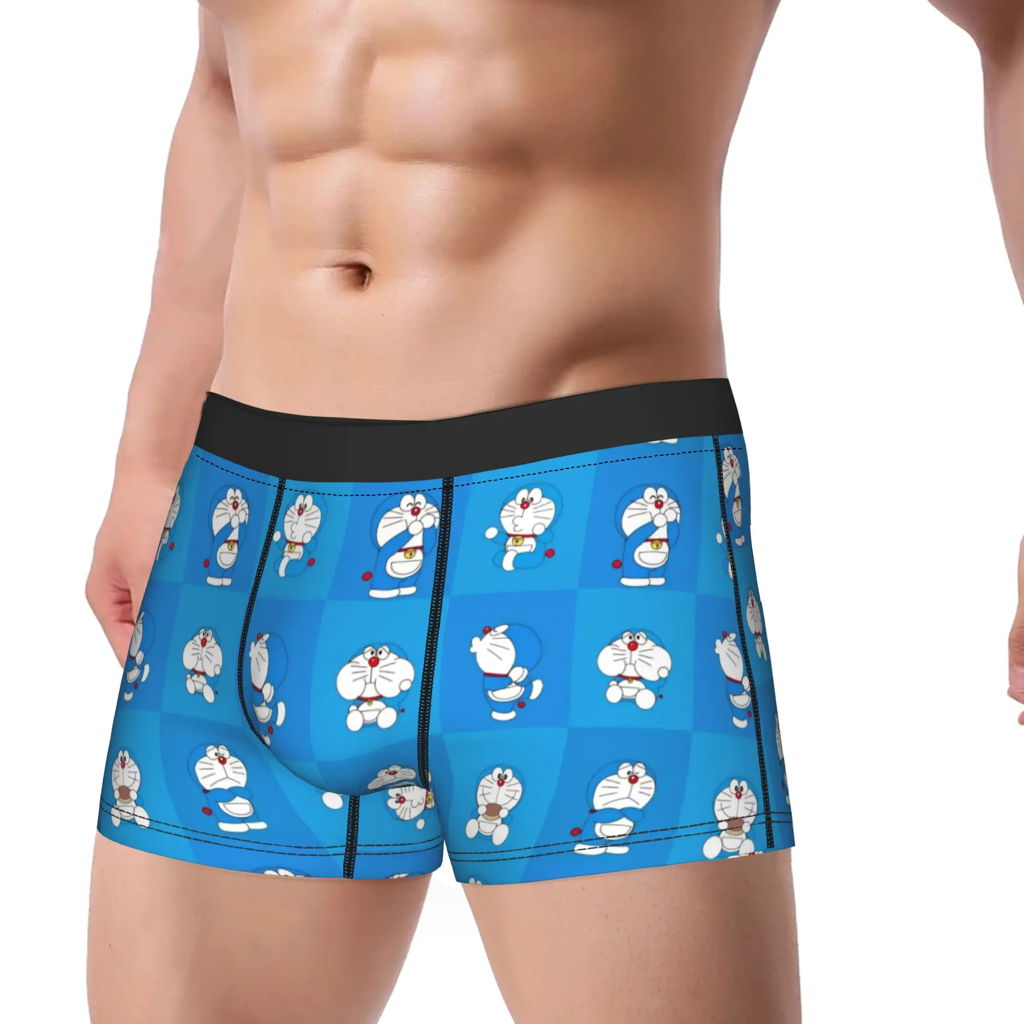 Funny Boxer Shorts Panties Briefs Men D-Doraemons Cartoon  Underwear  Soft Underpants for Male Plus Size