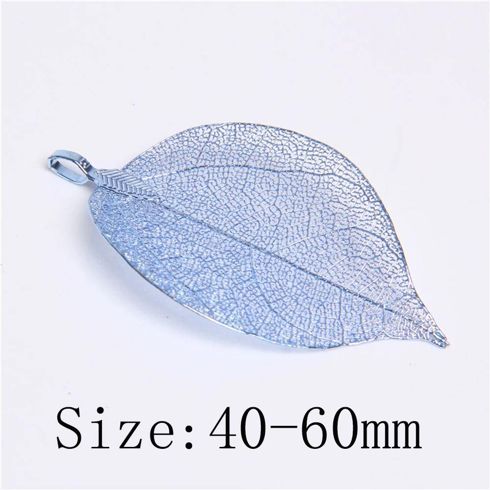 5PCS Thin Real Leaves Pendants Unique Colorful Hollow Leaf Pendants Charms For Jewelry Making Necklace Earrings DIY Accessory