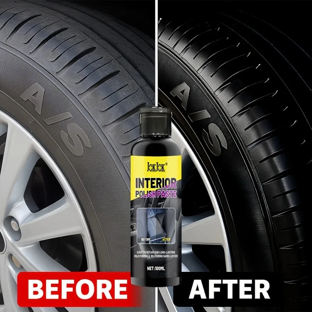 Deep Shine Car Interior Renewal Wax - High Quality ABS Resin Coating for Dashboard, Bumper, Seat & Tire Liners - Reus