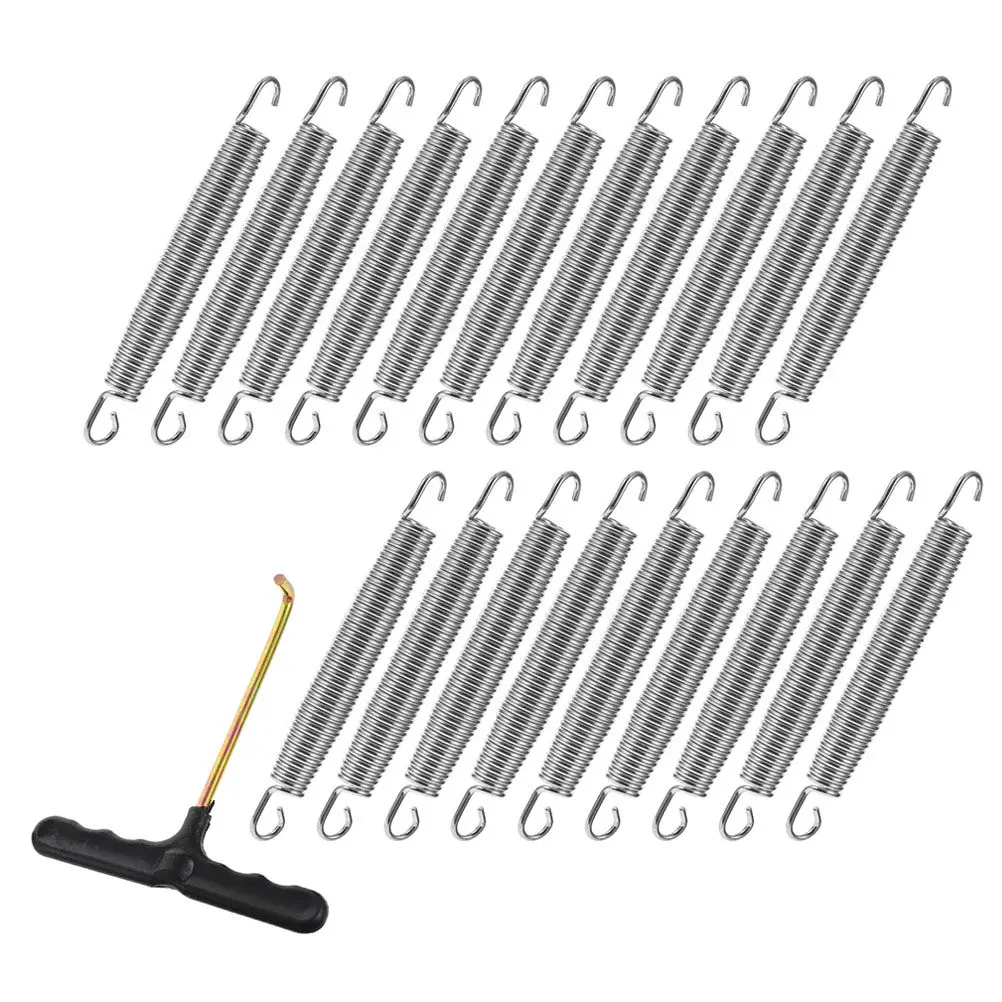 

1Set Heavy-Duty Galvanized Steel Trampoline Springs Replacement Kit for Outdoor Round Rectangular Trampolines Universal Tension