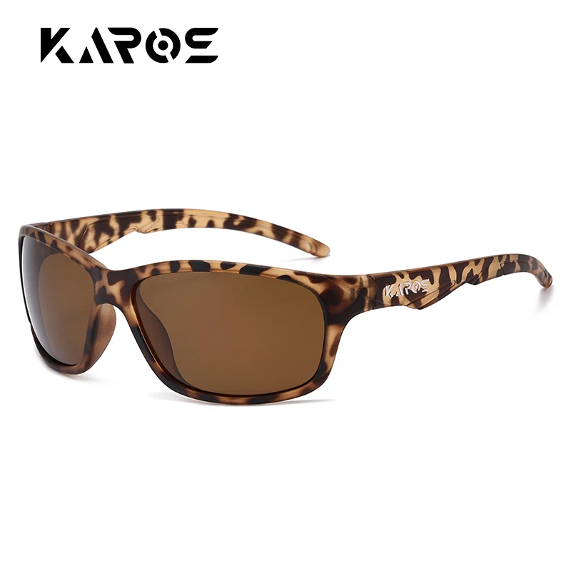 Karos Polarisierte Sonnenbrille Männer Frauen Vintage UV400 Schutz Brillen Outdoor Sport Angeln Fahren Wandern Rennrad Brille