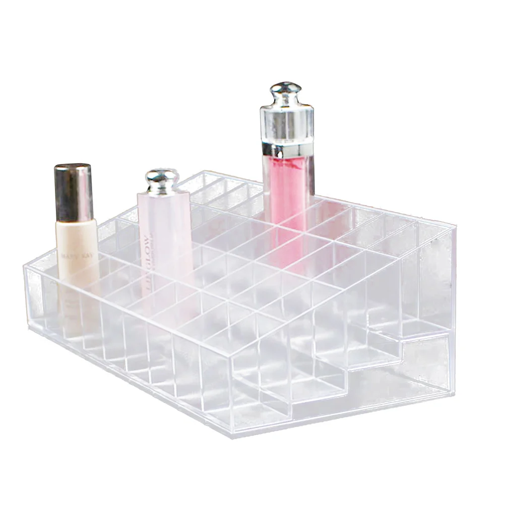 Organizer Clear Acrylic Makeup Storage Stand For Lipstick Gloss Brushes Mascara Perfume Display Vanity Desk