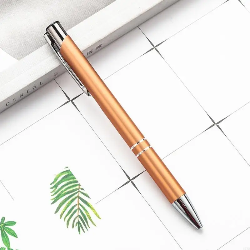 Retractable Black Inks Pen Metal Ballpoint Pen Refillable Black Pen