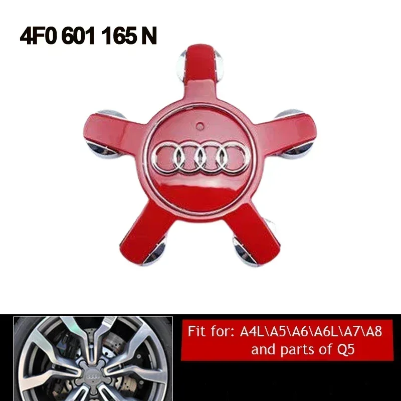 135MM Car Wheel Center Hub Caps Cover for Audi A3 A4 A5 A6 A7 RS S3 S4 S5 S6 Q5 Q3 Q7 4L0601165D 8R0601165 4F0601165N