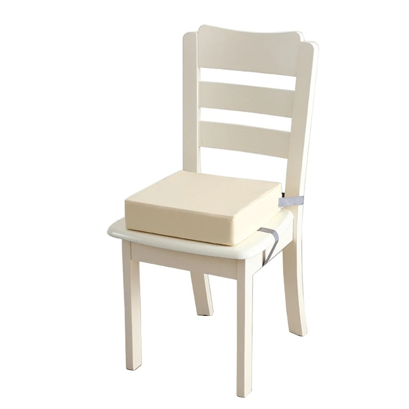 Asiento elevador lavable para niños pequeños con correa para silla comedor, cojín creciente, almohadilla inferior algodón