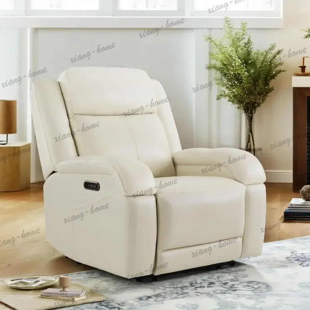 lsGenuine Leather Power Recliner Chairs for Adults, Wall Hugger RV Recliner with Power Headrest amp Charging Ports, Electric Rec