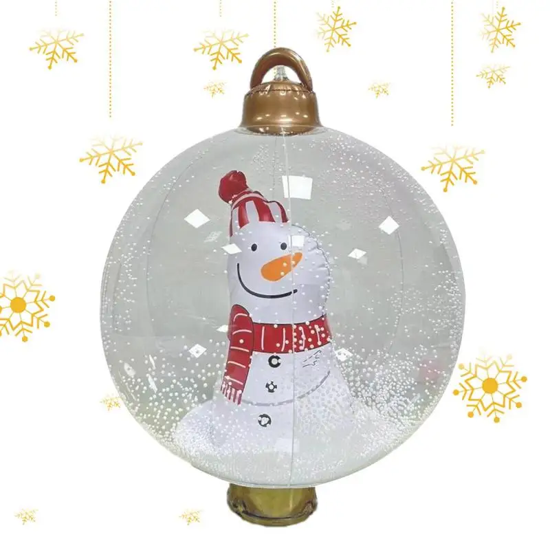 Kerst Opblaasbare Bal 24 Inch Feestelijke Grote Opblaasbare Kerst Ornamenten Oversized Kerst Accessoires Duurzaam