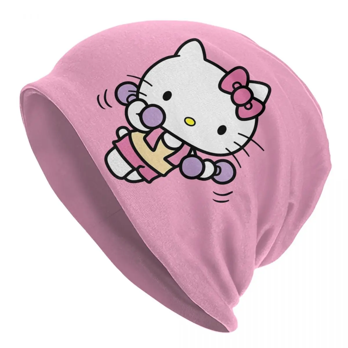 

Custom Hello Kitty Skullies Beanies Caps Unisex Winter Warm Knitted Hat Men Women Street Adult Cute Cat Bonnet Hats Outdoor Cap