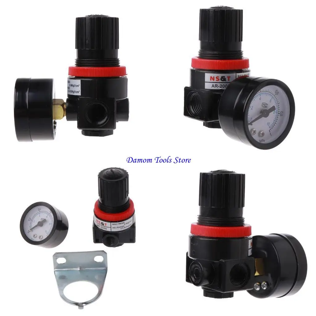 

57BE AR2000 Air Control Pressure Gauge Compressor Relief Regulator Regulating for Val