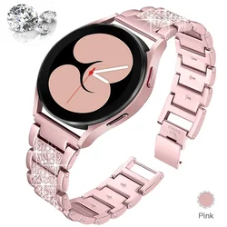 22mm 20mm Metal Diamond strap for Samsung Galaxy Watch 7/FE/6/5/4/Classic/5/pro 40mm 44mm link Bracelet huawei gt 4/3/2-pro band