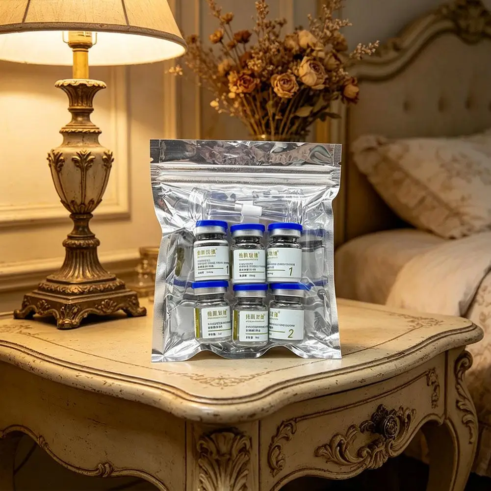 Blue Copper Skin Repair Freeze-dried Powder Set Reduce Fine Lines GHK-CU Copper Lyophilized Powder Anti-wrinkle And Firming