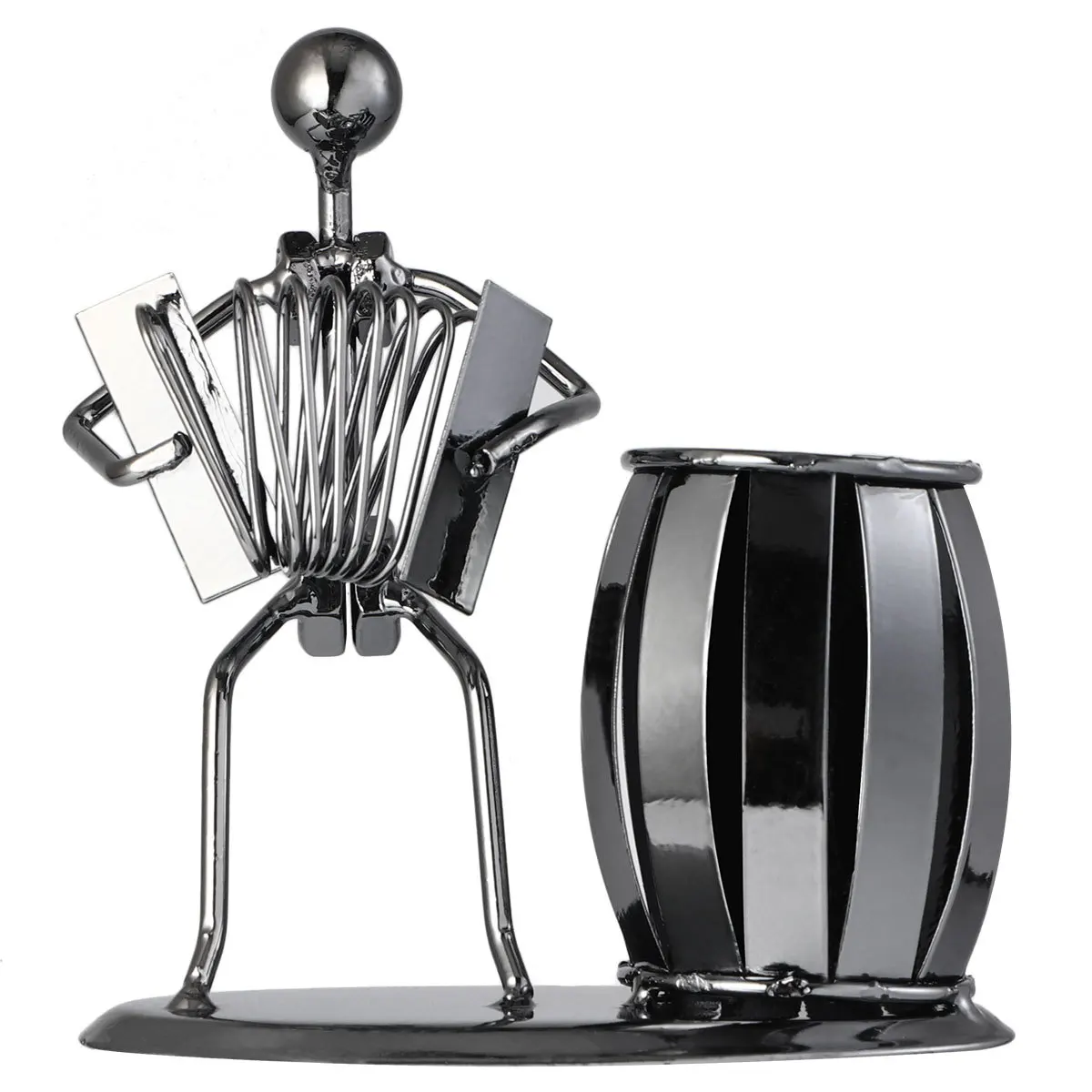 

1Pcs Handheld Accordion Shaped Iron Pen Holder for Desk Organizer Use Makeup Brush Storage Home Office Supplies Pen Container