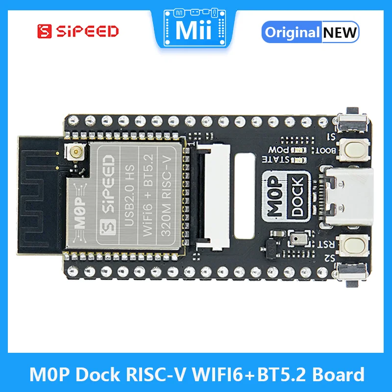 Sipeed M0P Dock BL618 TinyML RISC-V WIFI6 BT5.2 BLE modul papan pengembangan