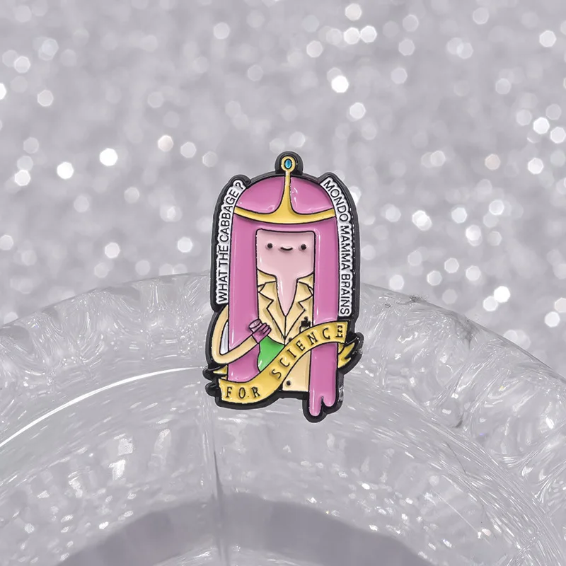 핀과 개 제이크 핀 브로치와 만화 모험 시간 귀여운 레몬 프린스 애니메이션 그림 에나멜 옷깃 핀 쥬얼리 코스프레 소품