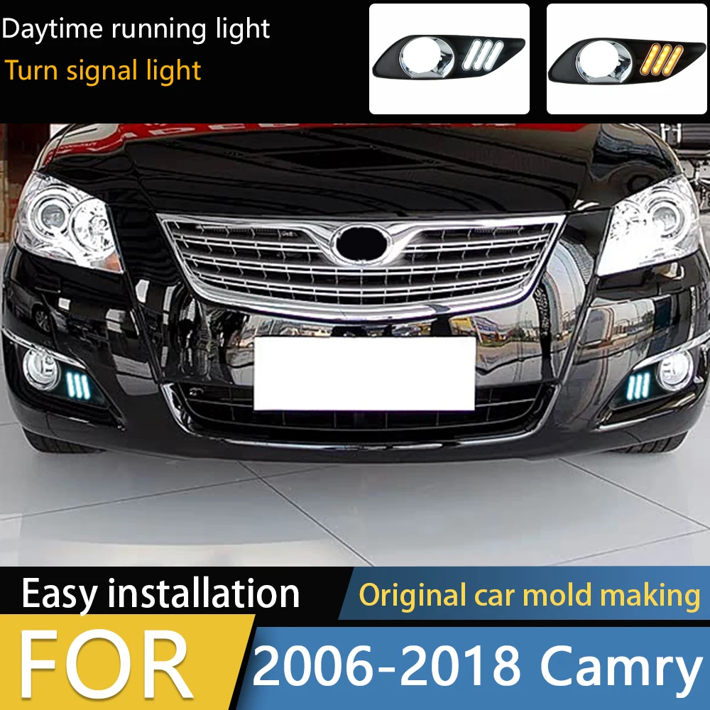 

car accessories bumper headlight for Toyota Camry daytime light aurion 2006~2008y LED for Toyota headlamp Fog light