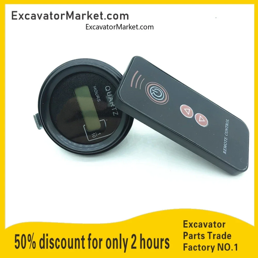 For Hyundai CAT ZX SK Volvo Excavator Hour meter Timer Working Hour meter Timer with remote control Excavator Accessories