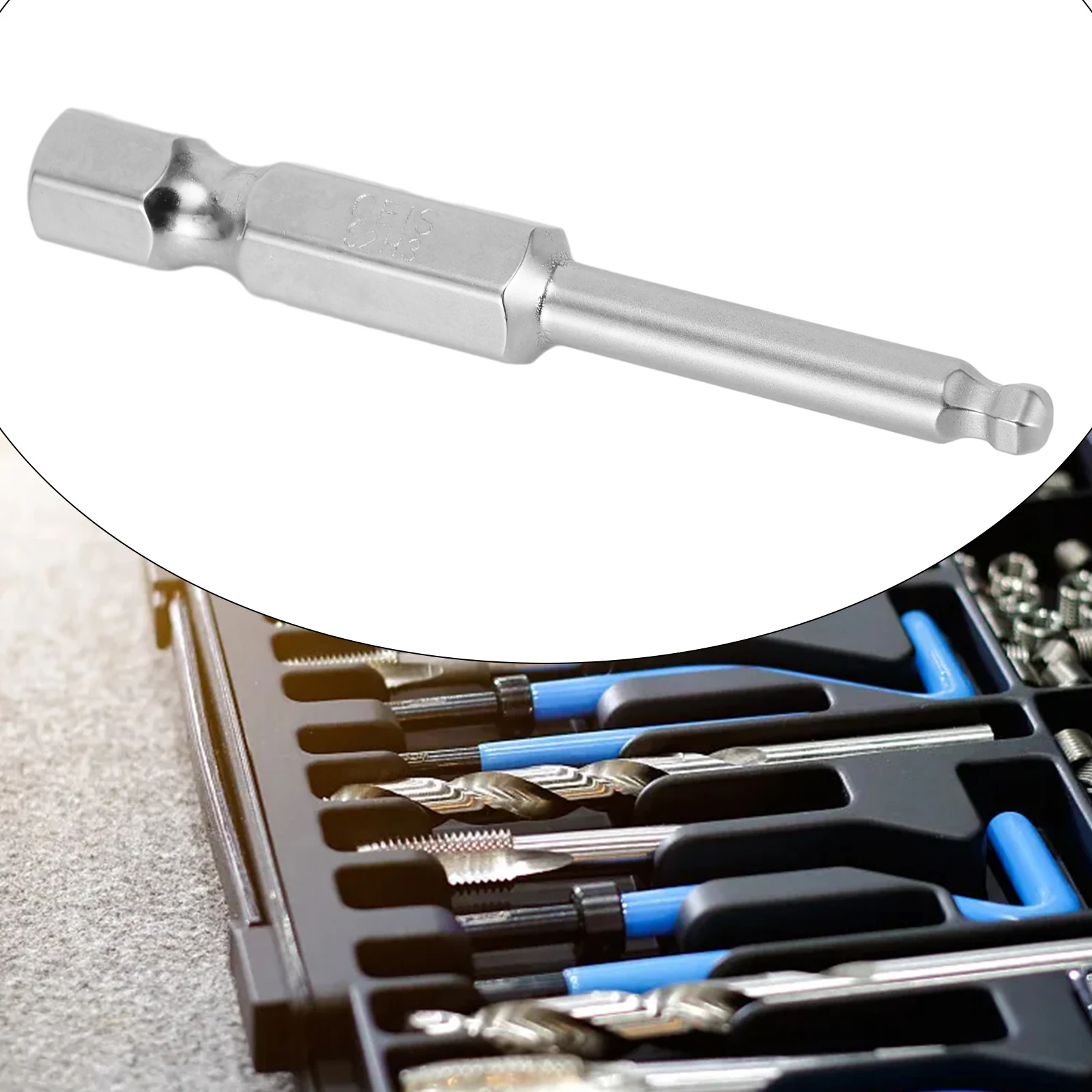 Hot Sale Brand New Hex Bit Screwdriver Bit Silver Ball Head Ball Head Hexagon Driver Bit 50mm/1.96\'\' Alloy Steel