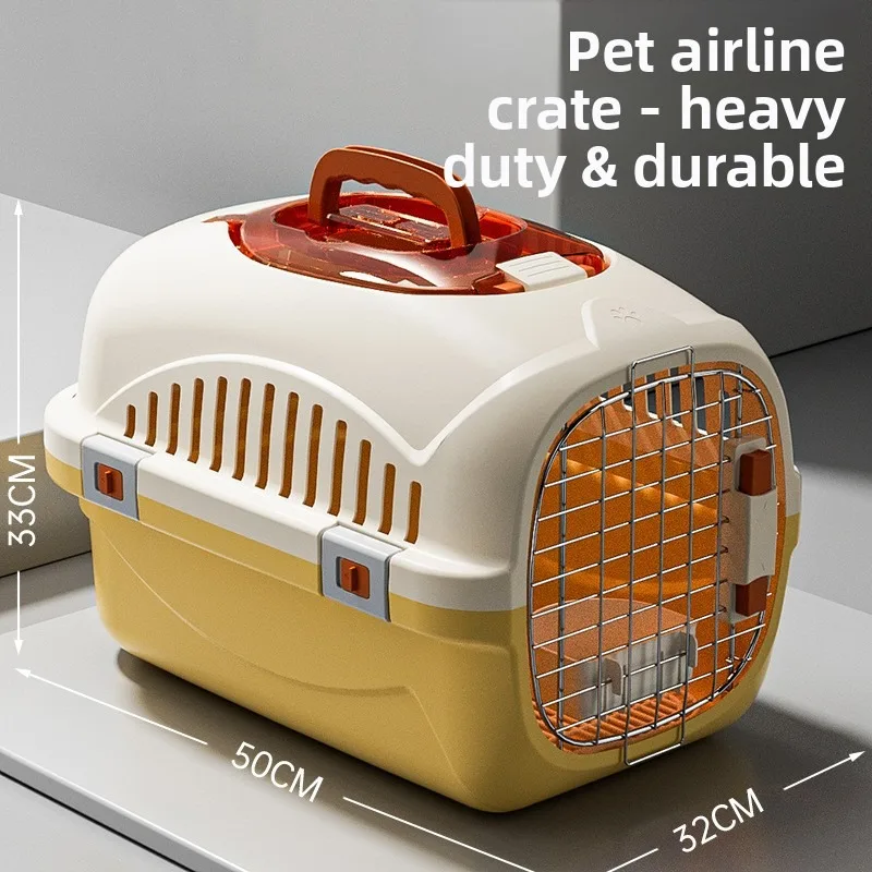 

Airline Approved Cat Air Box Portable Anti Stress Travel Carrier Space Capsule Crate for Cats Dogs Car Transport