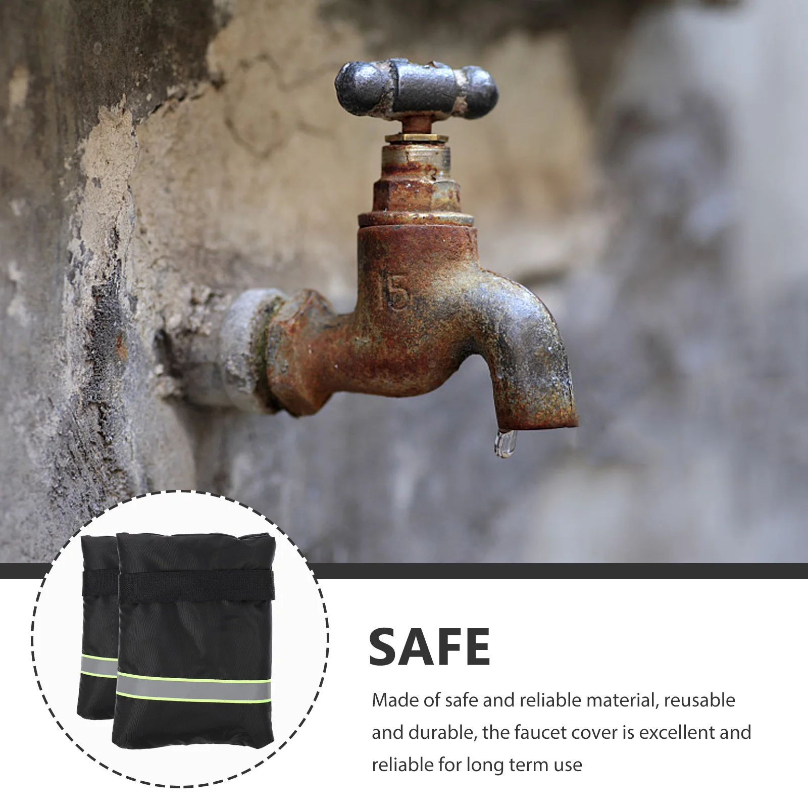 

2Pcs Winter Outdoor Faucet Cover Anti-Freeze Protection High-Grade Insulation Waterproof Tap Cover Faucet Protector for
