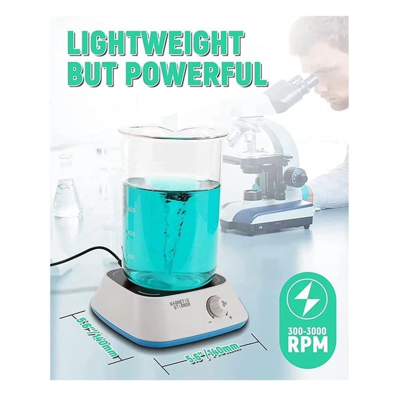 Магнитная мешалка, лабораторное оборудование, магнитный Миксер для научных исследований и домашнего пивоварения, европейская вилка, 1 комплект