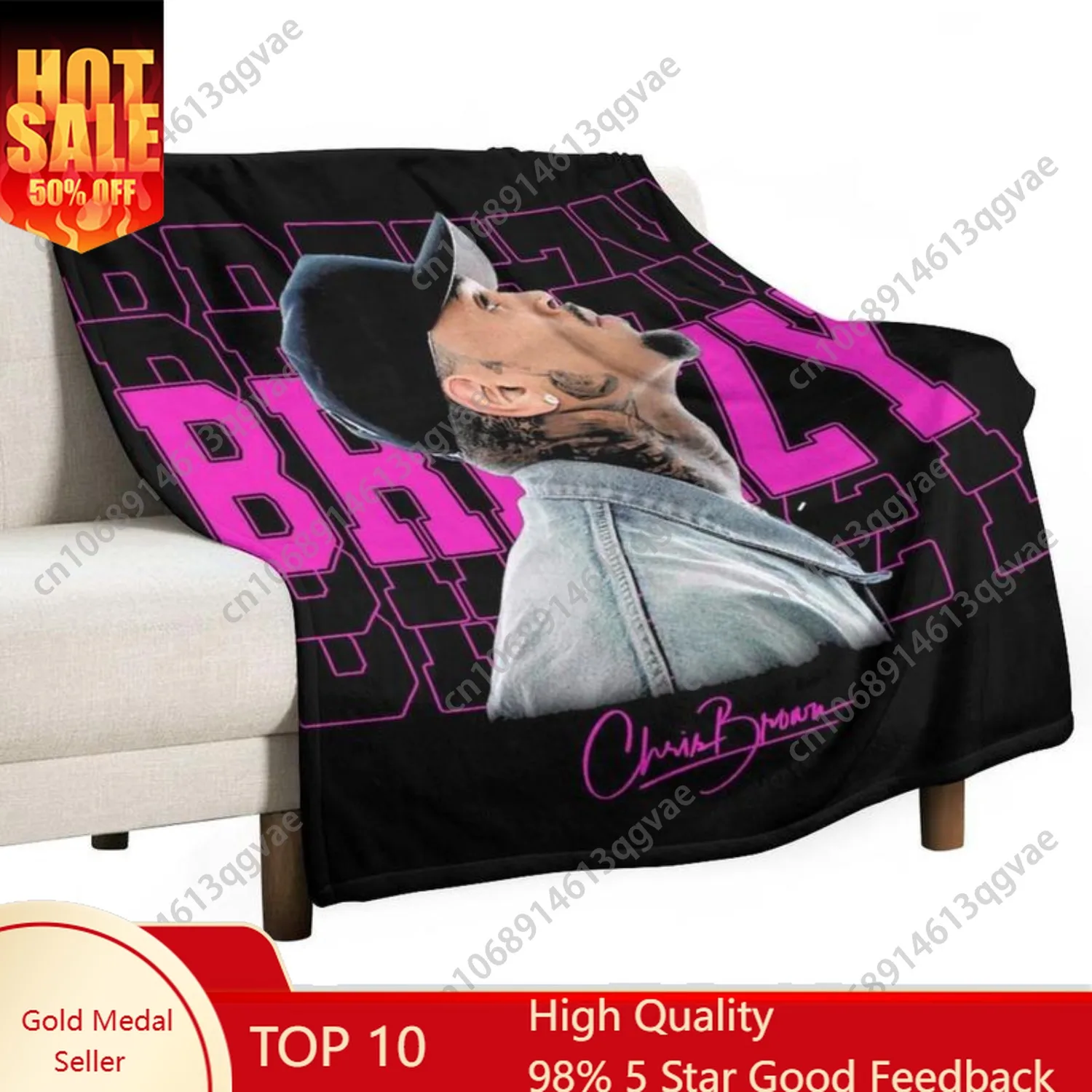 

Singer Chirs Breezy Themed Print Throw Blanket Cozy Funny Lightweight Flannel Blanket Bed Bedding Decor for Camping Throw