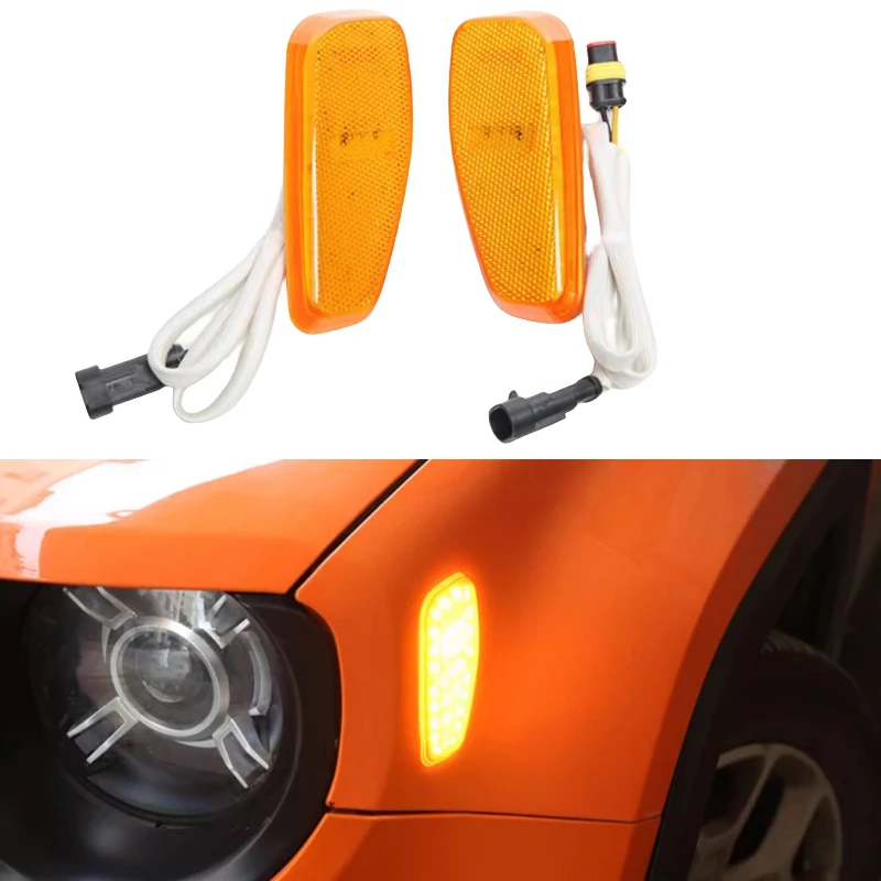 

Car Turn Signal Lamp Fit for Jeep Renegade Turn Signal Fender LED Light Modified Side Light Car Exterior Accessories