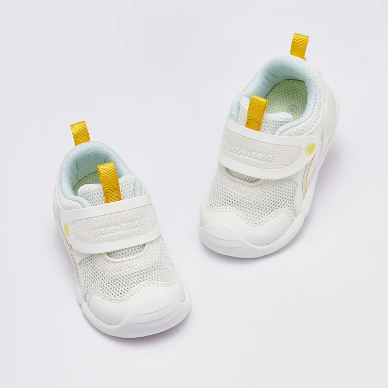 Dave Bella White Casual Shoes For Baby Boy Girl Brand Children Mesh Sneaker Kids Shoes Toddler Walking Shoes DB1250632